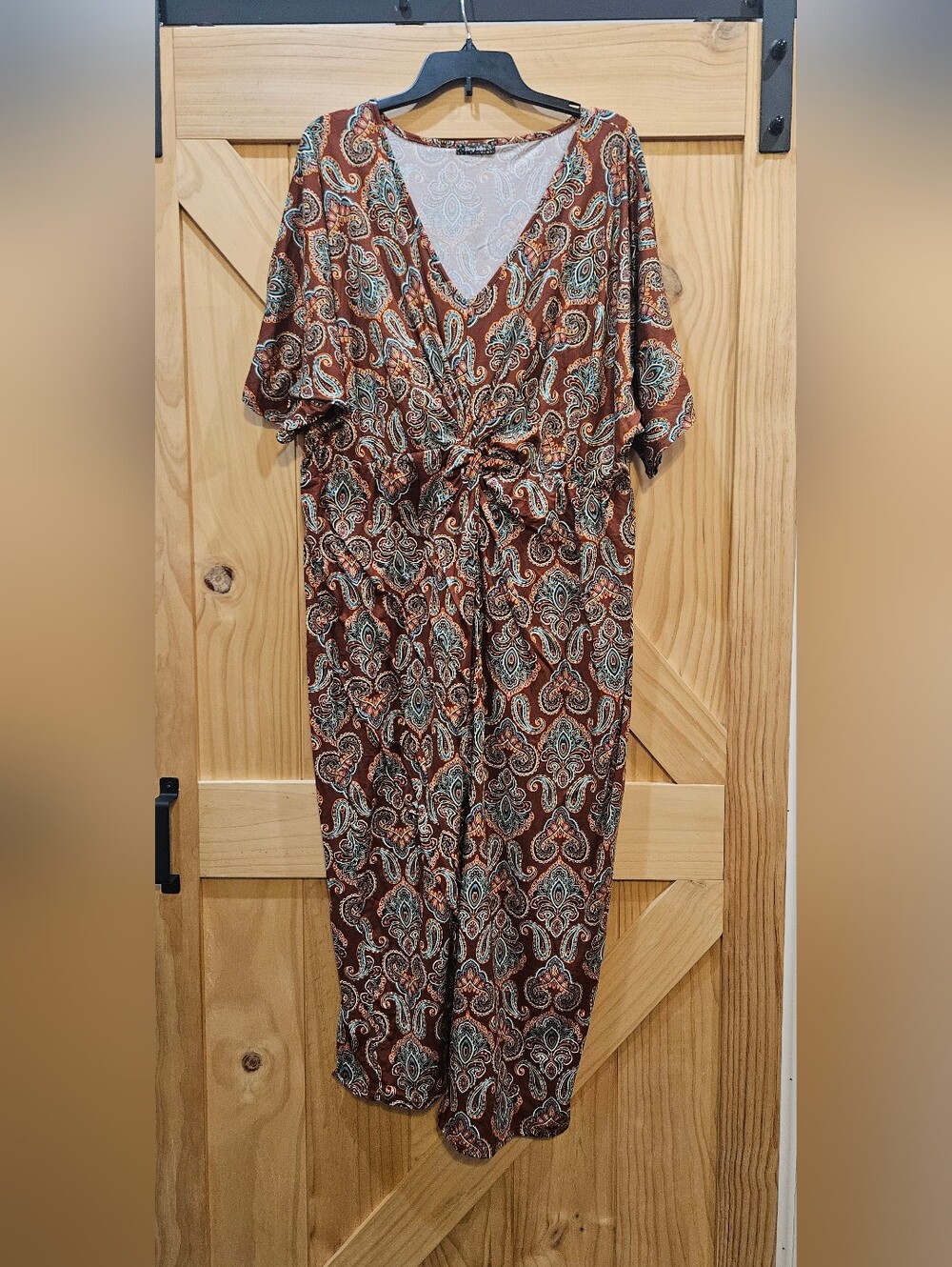 NWOT | Story Teller Brown Paisley Maxi Dress | 2X
